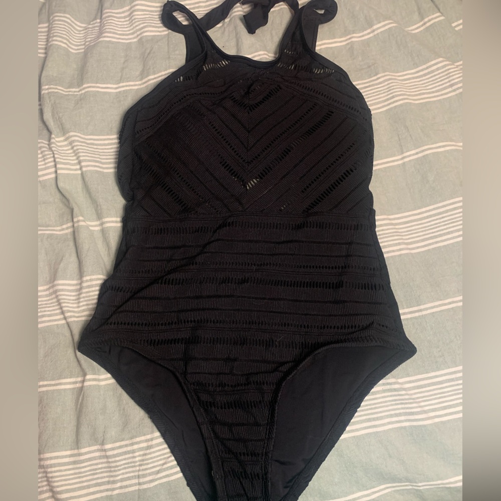 Kona Sol Black One Piece Swimsuit